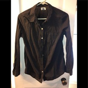 Button down long sleeved shirt dot pattern